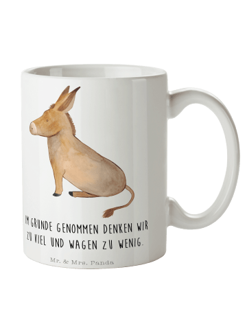 Mr. & Mrs. Panda haferl Esel mit Spruch in Weiß