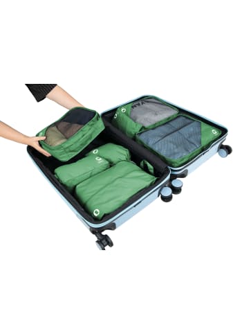 Hauptstadtkoffer Koffer Packhilfe 7-teilig Reise-Packtaschen Kofferorganizer in Grün