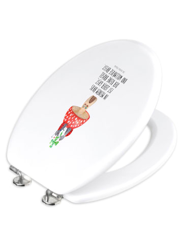 Mr. & Mrs. Panda Toilettensitz Marienkäfer Fliegenpilz mit Spruch in Weiß