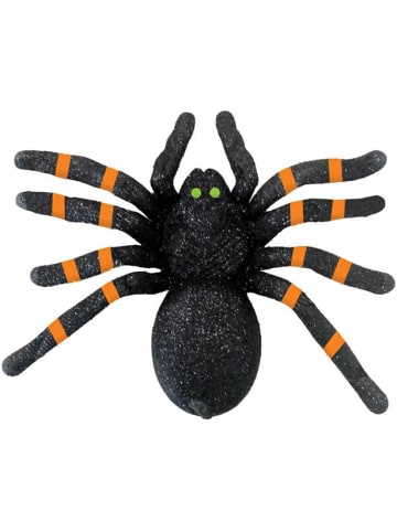 SATISFIRE Halloween Dekospinne in schwarz XL - 21cm