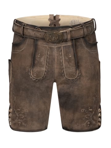 Nübler Lederhose kurz Winsen in Iced Coffee
