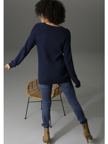 Aniston CASUAL Rundhalspullover in marine
