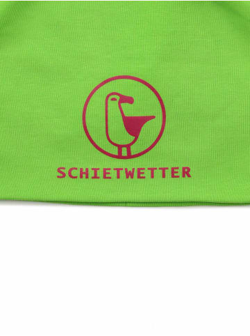 SCHIETWETTER Beanie für Kids mit Print Möwe in lime/pink