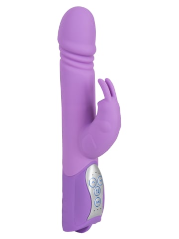 Sweet Smile Vibrator mit Stoßfunktion und Klitorisreizer Push Vibrator in lila