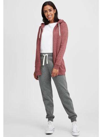 Oxmo Sweathose OXOlivia 21300562-ME lange Hose mit weicher Fleece Innenseite in Grau