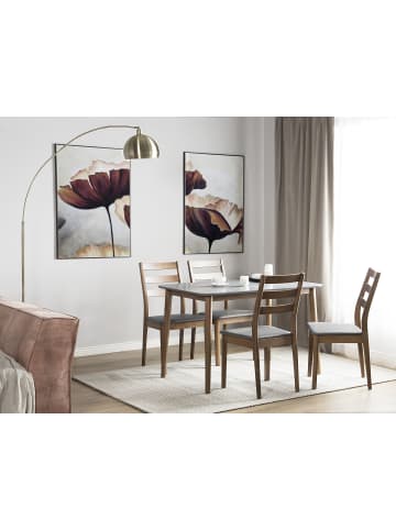 Beliani Esszimmertisch MODESTO in Grau/Braun - (W) 77 x (H) 73 x (L) 118 cm