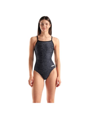 Arena Snakeskin Lightdrop-Back Schwimmanzug chlorbeständig in Schwarz