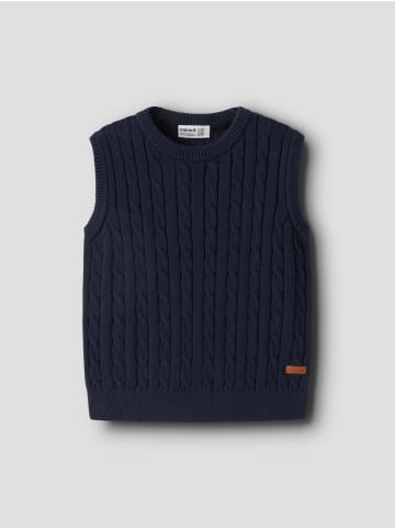 name it Pullunder mit Zopfmuster Rundhals Nmmraffat in navy blazer