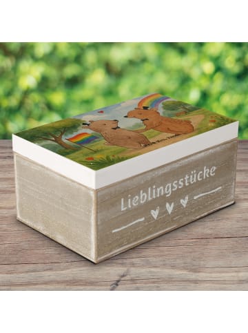 Mr. & Mrs. Panda Box Bären Gay Pride Design ohne Spruch in Weiß