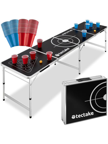 tectake Bierpongtisch, inklusive 100 Bechern und 6 Bällen