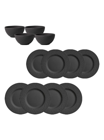 Villeroy & Boch Teller-Set Manufacture Rock in in schwarz
