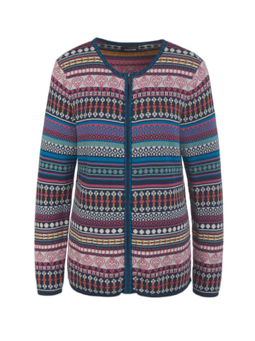 GOLDNER Jacquardjacke mit Ringelmuster in bunt / gemustert