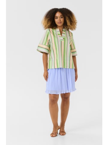 CULTURE Langarm - Hemd CUmola Relaxed fit in Green Stripe
