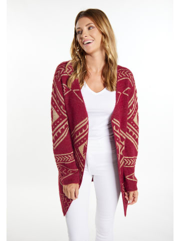 usha FESTIVAL Damen Strick Cardigan in Dunkelrot Gold