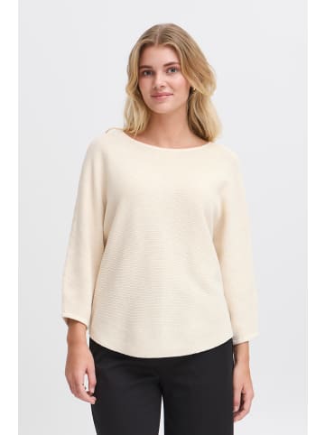 Fransa Strickpullover halbarm FRSINJA Loose fit in Whisper White