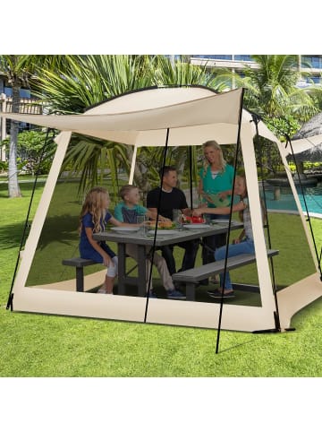 COSTWAY Campingzelt für 6-8 Personen in Beige