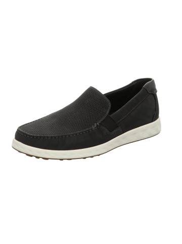 Ecco Slipper Flecht Gs S Lite Moc in black/black