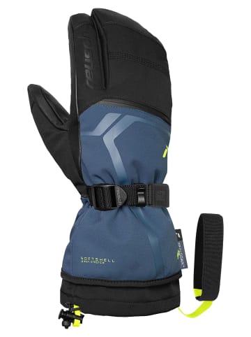 Reusch 3-Finger Handschuhe Down Spirit Lobster in 7073 blck/dark deni/yello