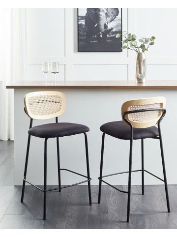Beliani 2-tlg Barhocker MAYETTA in /Schwarz