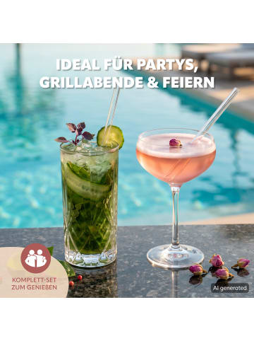 bremermann 12er Glas-Trinkhalme in gerader Form