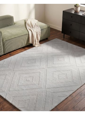 Beliani Kurzflor BORAH in Grau - (W) 160 x (L) 230 cm