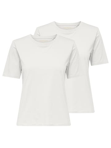 ONLY T-Shirt 2er Pack in Weiß