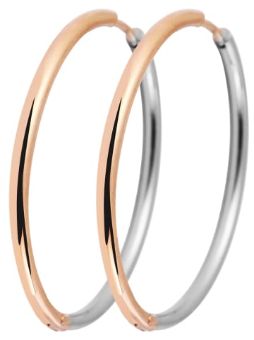 Adeliás Damen Ohrringe – Creole aus Edelstahl in gold