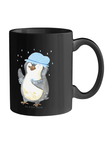 Mr. & Mrs. Panda Tasse Pinguin Duschen ohne Spruch in Schwarz