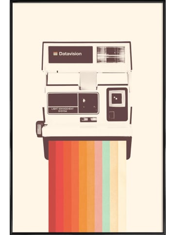 Juniqe Poster in Kunststoffrahmen "Instant Camera Rainbow" in Bunt