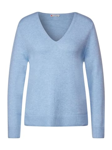 Street One Pullover in feather blue melange