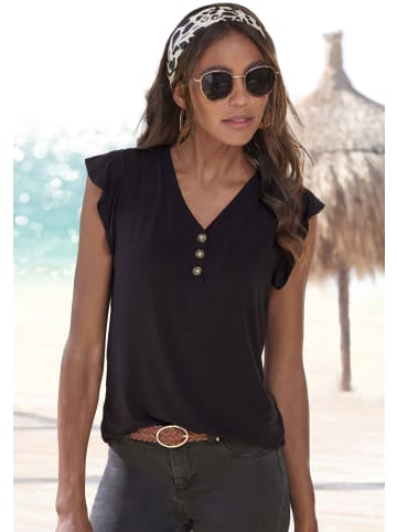 LASCANA Blusenshirt in creme, schwarz