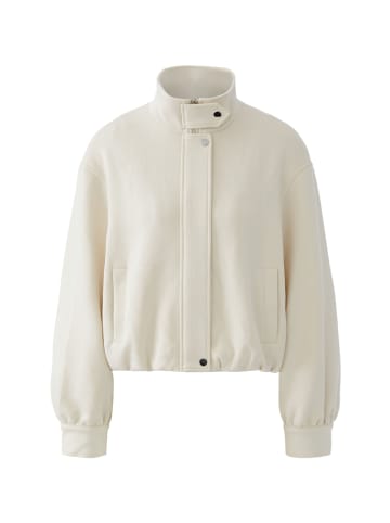 Oui Jacke aus Scuba-Stoff mit O-Shape-Schnitt in Whitecap Gray