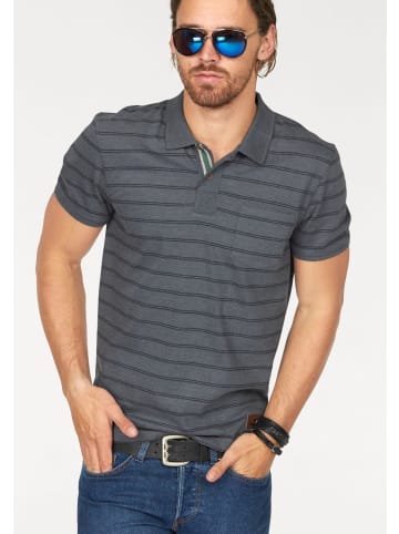 OCEAN SPORTSWEAR Poloshirt in grau gestreift