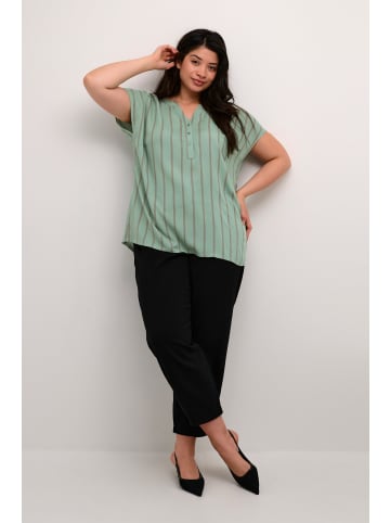 KAFFE curve Ärmellose Bluse KCsida Regular fit in Grey / Granite Green Stripe