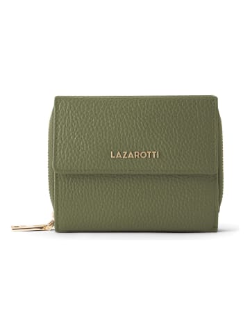 Lazarotti Bologna Leather Zip-Around Geldbörse Leder 12 cm in olive