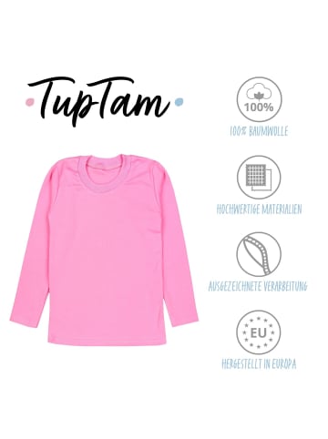 TupTam Mädchen Langarmshirt 3er Pack in dunkelblau