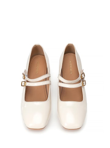Wittchen Damenschuhe Mary Jane Pumps Mit Verstellbaren Riemen in Creme
