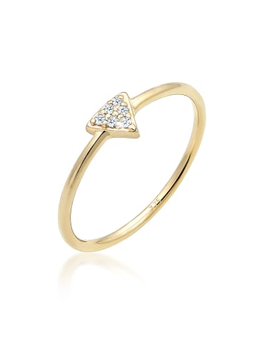 Elli DIAMONDS  Ring 375 Gelbgold Dreieck, Verlobungsring in Gold