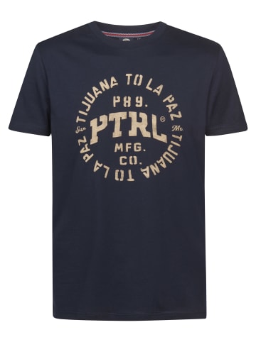 Petrol Industries T-Shirt mit Print Plata in Blau