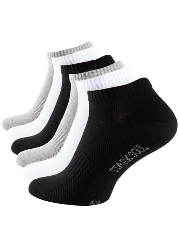 Stark Soul® Sneaker Socken 6 Paar Unisex in schw/weiss/grau