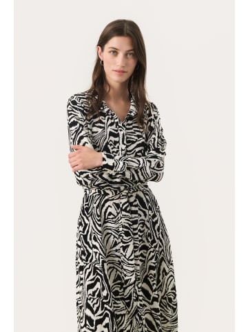 PART TWO Kleid ShelbyPW Feminine Form in Black Animal Print