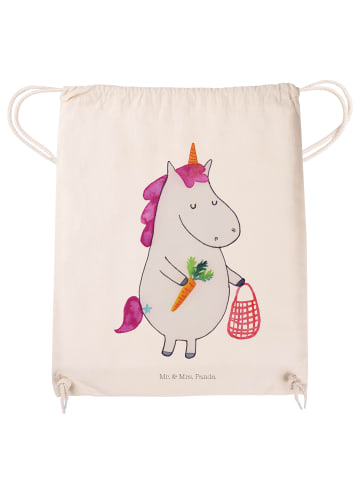 Mr. & Mrs. Panda baumwoll turnbeutel Einhorn Gemüse ohne Spruch in Creme