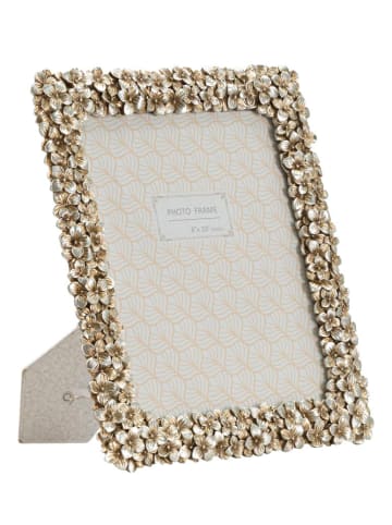 Mauro Ferretti Silberner Harzrahmen mit Blumenmuster, 26,5 x 2 x 31,8 cm