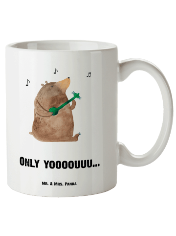 Mr. & Mrs. Panda XL Tasse Bär Gitarre mit Spruch in Weiß