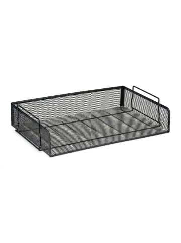 relaxdays Dokumentenablage in Schwarz - (B)36 x (H)8,5 x (T)25 cm