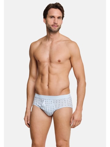 Schiesser Sportslip / Unterhose Cotton Essentials Feinripp in Dunkelblau / Hellblau