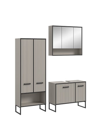 ebuy24 Badmöbelset Bagno (3-teilig) Grau 154 x 36 cm