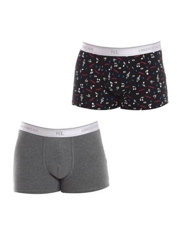 Kisses and Love 2er-Set: Boxershorts in Black