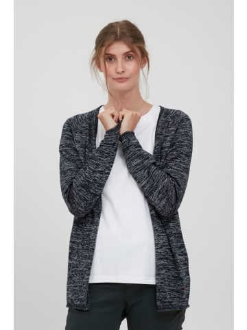 Oxmo Strickjacke OXDanila 21900129-ME Strickjacke mit aufgerollten Säumen in Blau