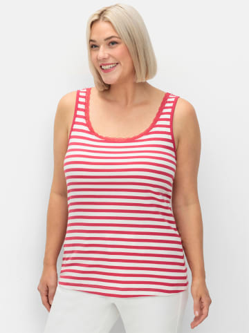 sheego Tanktop in sorbet pink-ecru